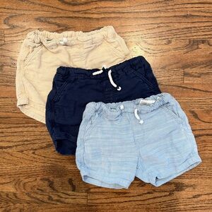 H&M Kids Shorts Trio - Beige, Navy, Light Blue